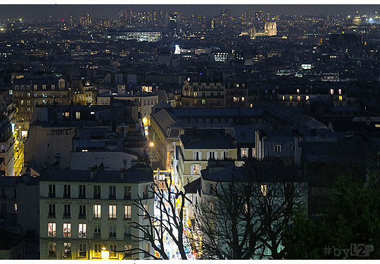 Paris by night from Montmartre